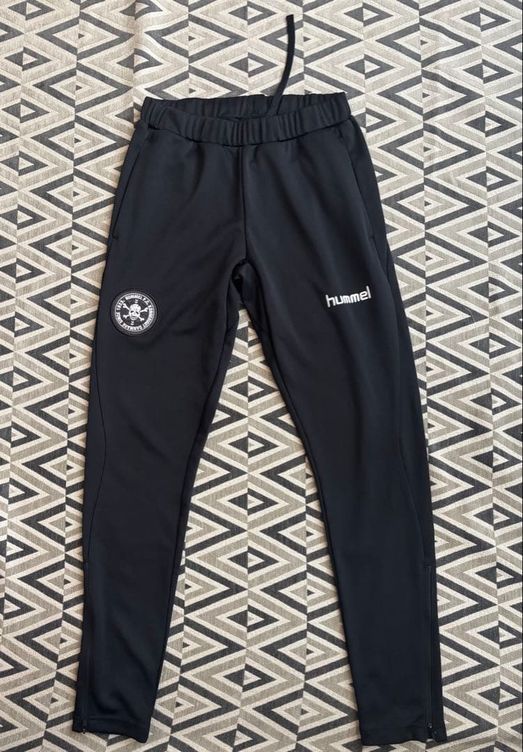 ヒュンメル　セットアップ　スカル　ジャージ　フリース　トレーニングウェア　黒