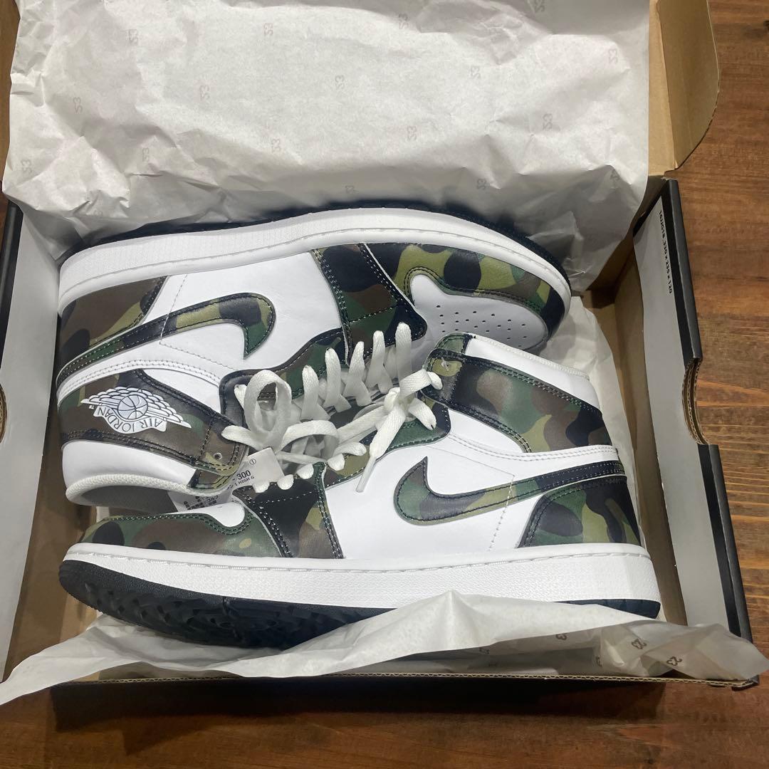 シューズ(男性用) Nike Air Jordan 1 High Golf Camo/White