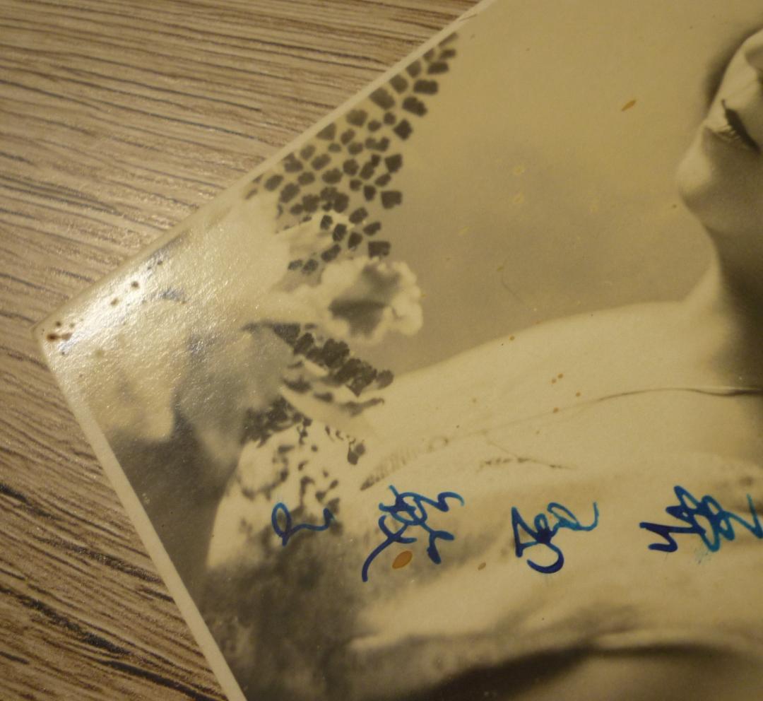 サイン入り 関屋敏子 ブロマイド 絵葉書 戦前 大正 昭和 声楽家 オペラ歌手