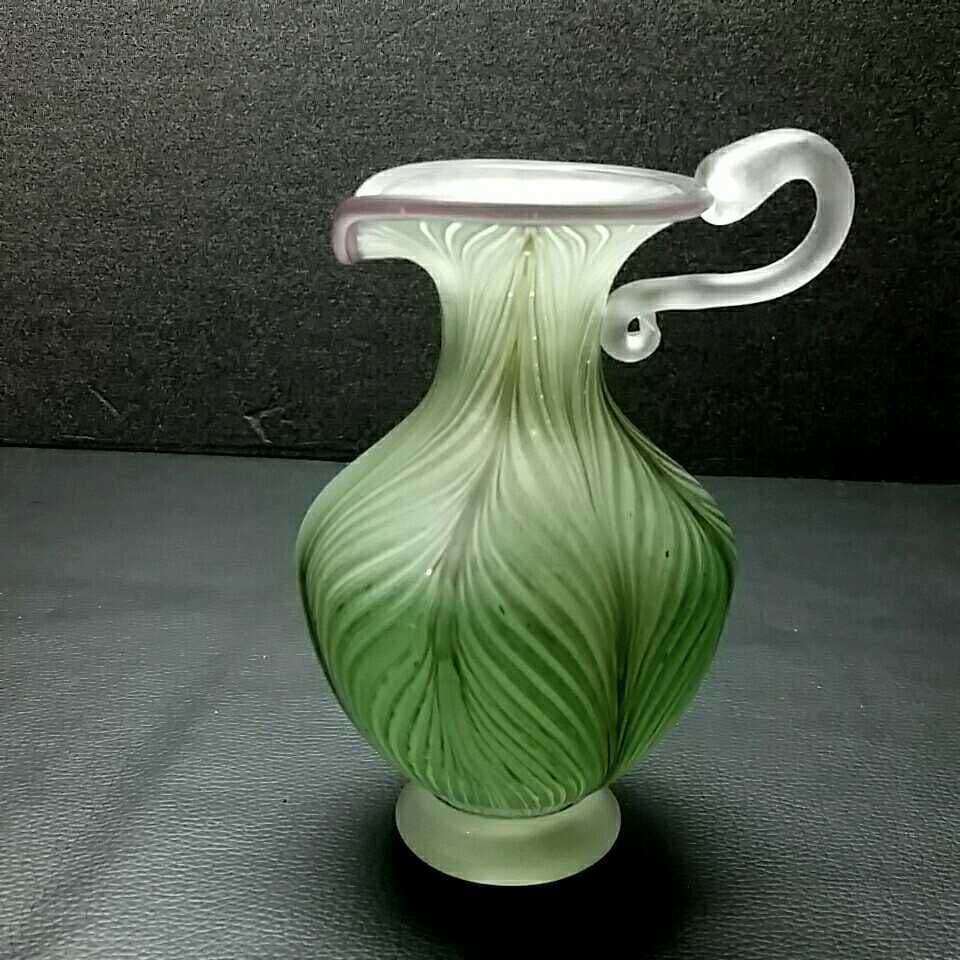 【作家物】サイン有り★加藤 寛 水差し 一輪挿し 花器 オブジェ★ガラス グラス