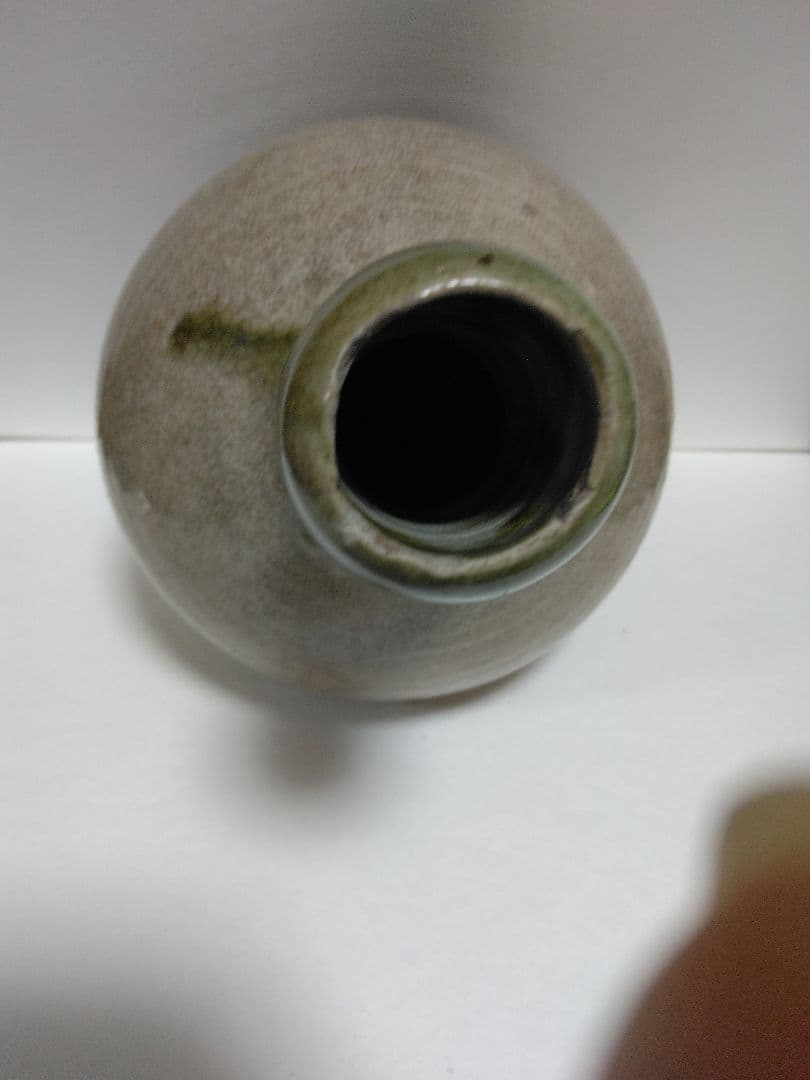 古大堀相馬焼・首緑釉徳利