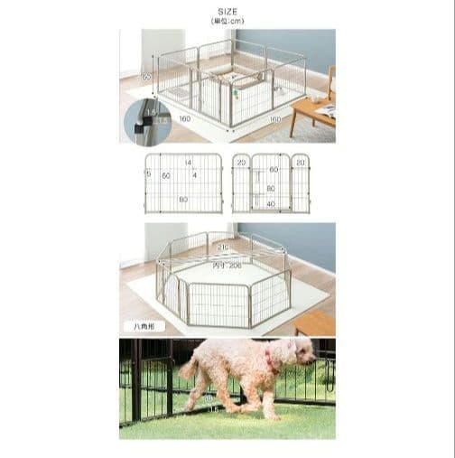 【新品•未使用】ペットサークル 高さ60cm ブラック