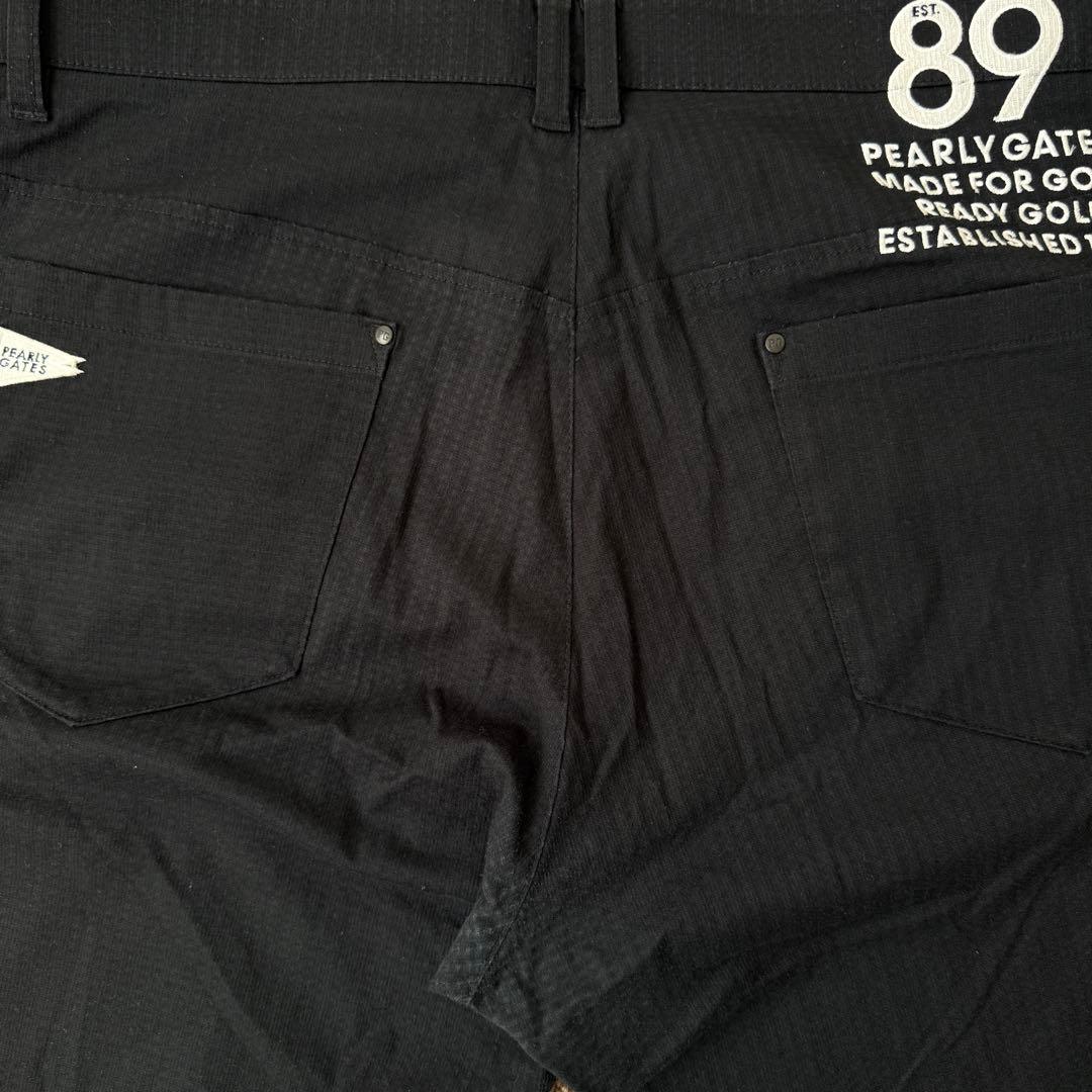 現行モデル　パーリーゲイツ　パンツ　XXL〜4L相当　黒　ブラック　コットン素材