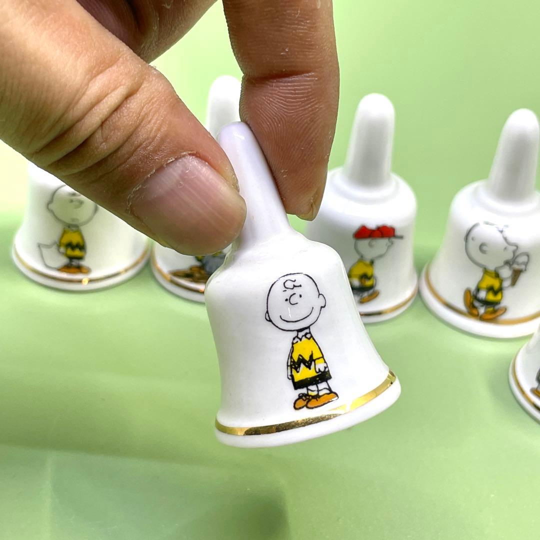 スヌーピー チャーリー・ブラウン「セラミック製ミニハンドベル」6個セット