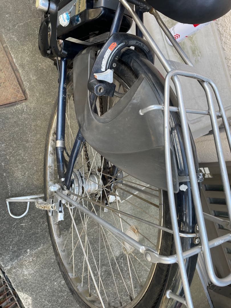 YAMAHA電動アシスト自転車 黒 バスケット付き！※ジャンク品