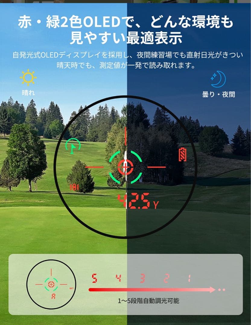 新品U2 かゴルフ用距離計 大人気　ブラック