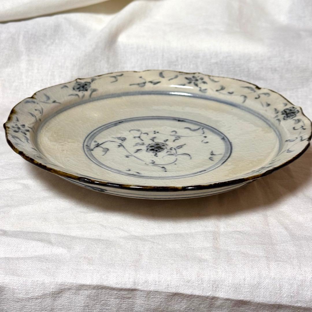 藤田佳三さん　染付絵皿　21cm