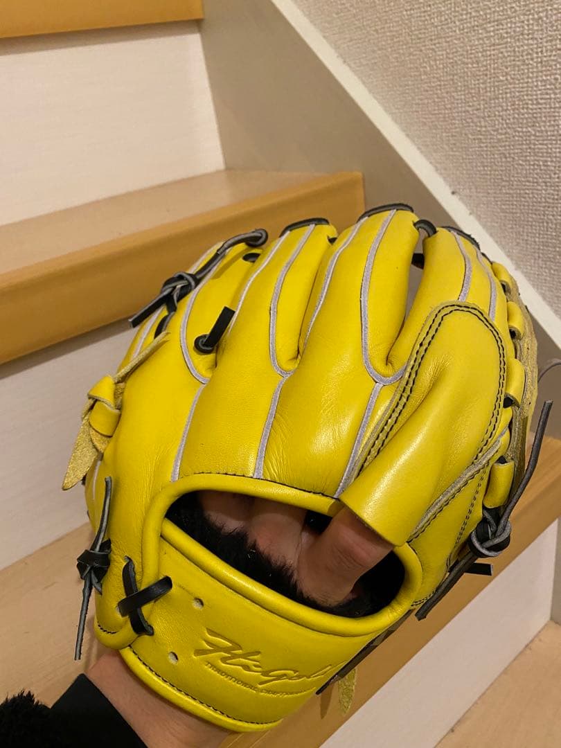 ハイゴールド 己極　投手用　軟式　イエロー