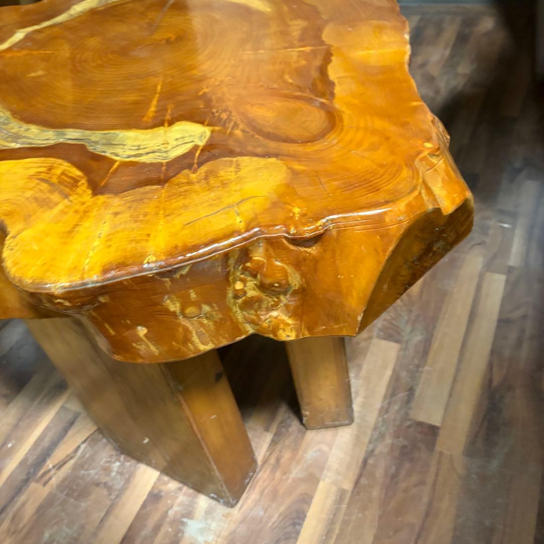 ③送料設置込み　丸太　切り株　ダイニングテーブル　　おそらく欅