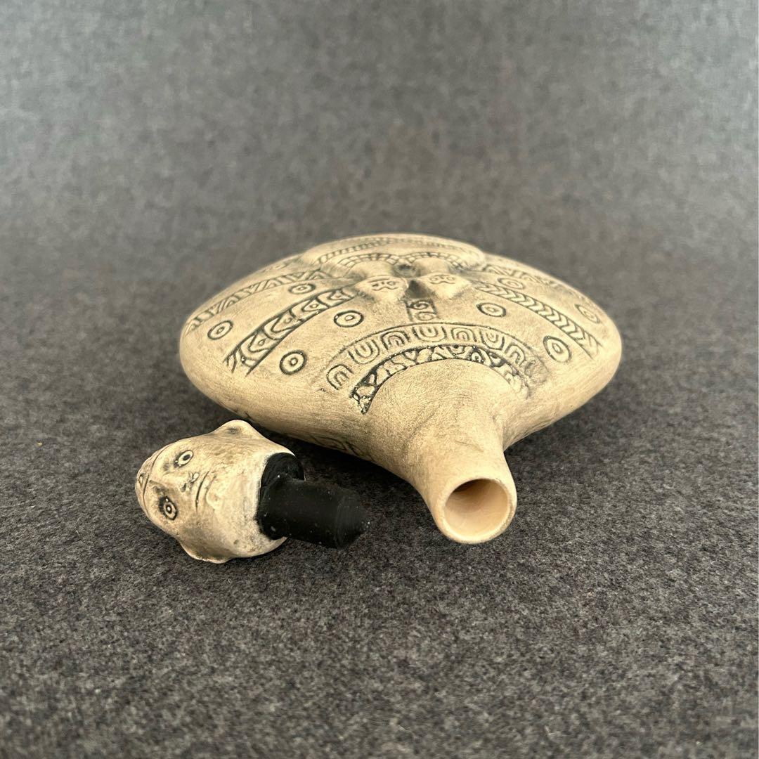 トルコ古代アナトリア陶器製リキュールボトルアンティークオブジェ