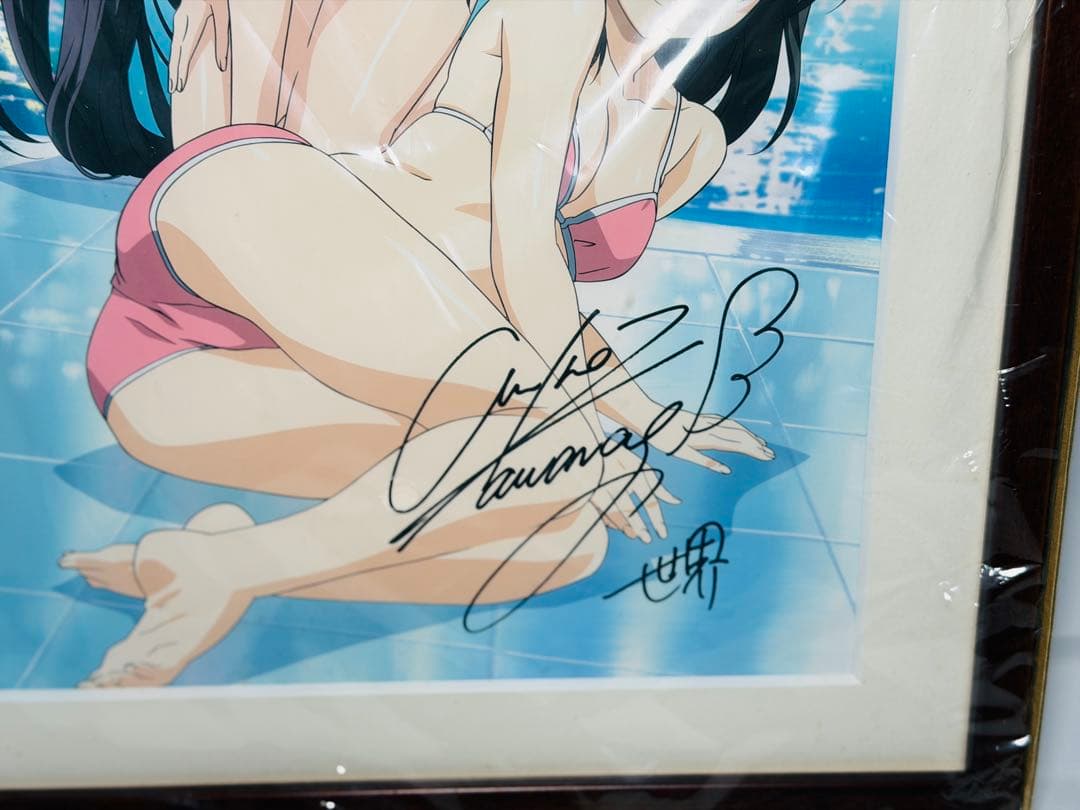 キャラアニ スクールデイズ 西園寺世界 河原木志穂 直筆サイン入り 複製原画