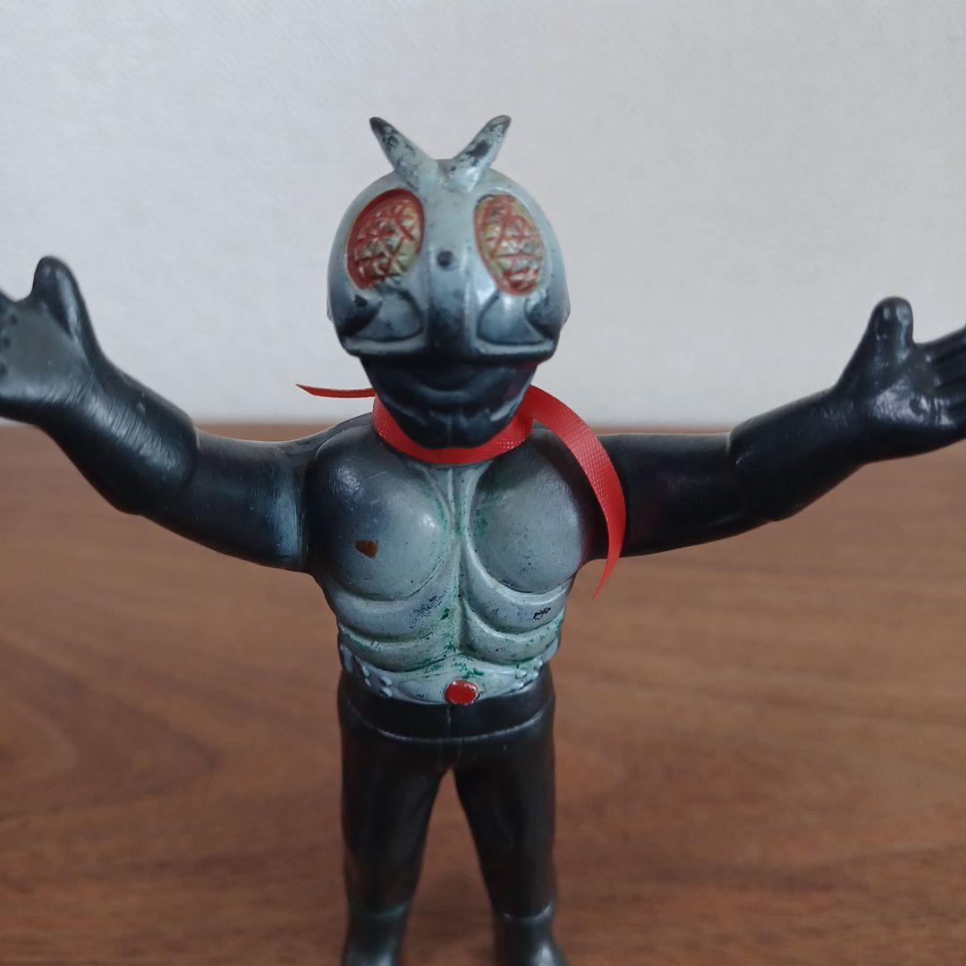 当時物バンダイ「バンザイ仮面ライダー」希少ミニソフビフィギュア2体セット