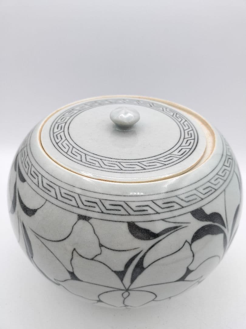 c519 水指 韓国廣州窯 趙小守 木箱 茶道具 古物