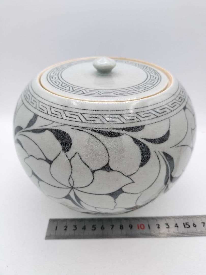 c519 水指 韓国廣州窯 趙小守 木箱 茶道具 古物