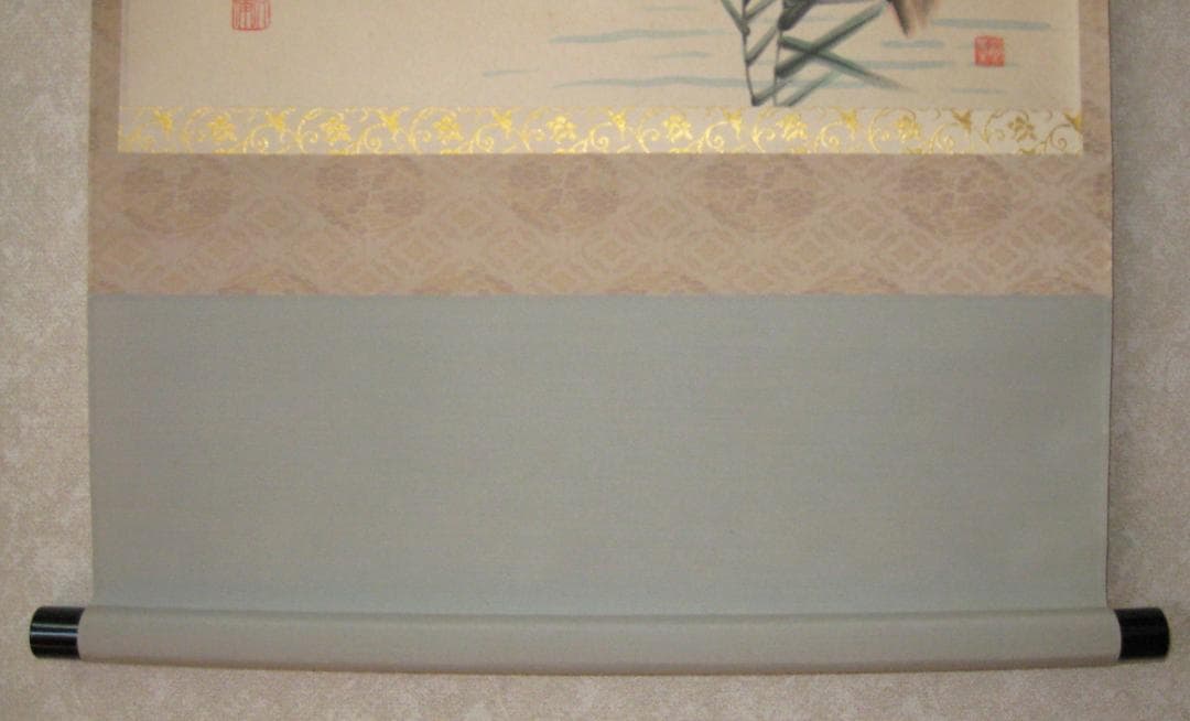 【真筆】茶掛　翡翠画賛 雲悠々水潺々◆東福寺 塔頭同聚院 西部文浄　共箱・タトウ