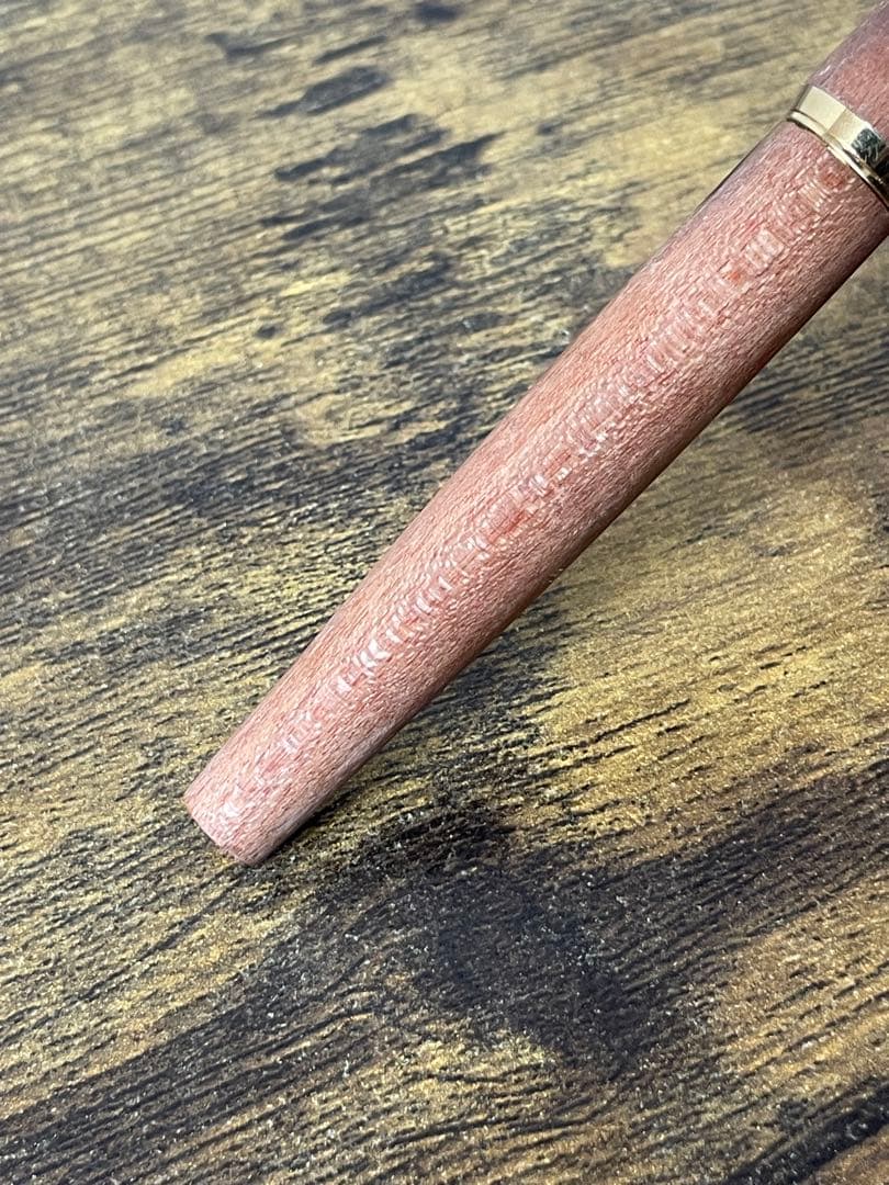 1975年製　初代カスタム　高級天然　イタヤカエデ 大型18金　万年筆　細字