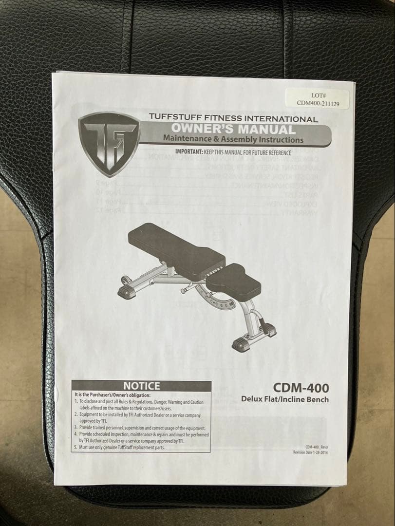 TUFFSTUFF DX タフスタッフ マルチパーパスベンチ CDM-400