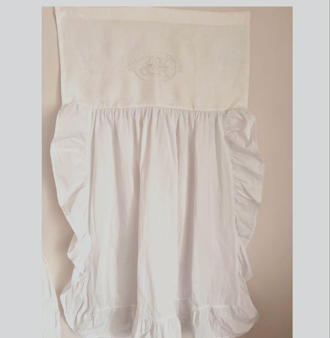 モノグラム　リメイク　カーテン　フランスアンティーク