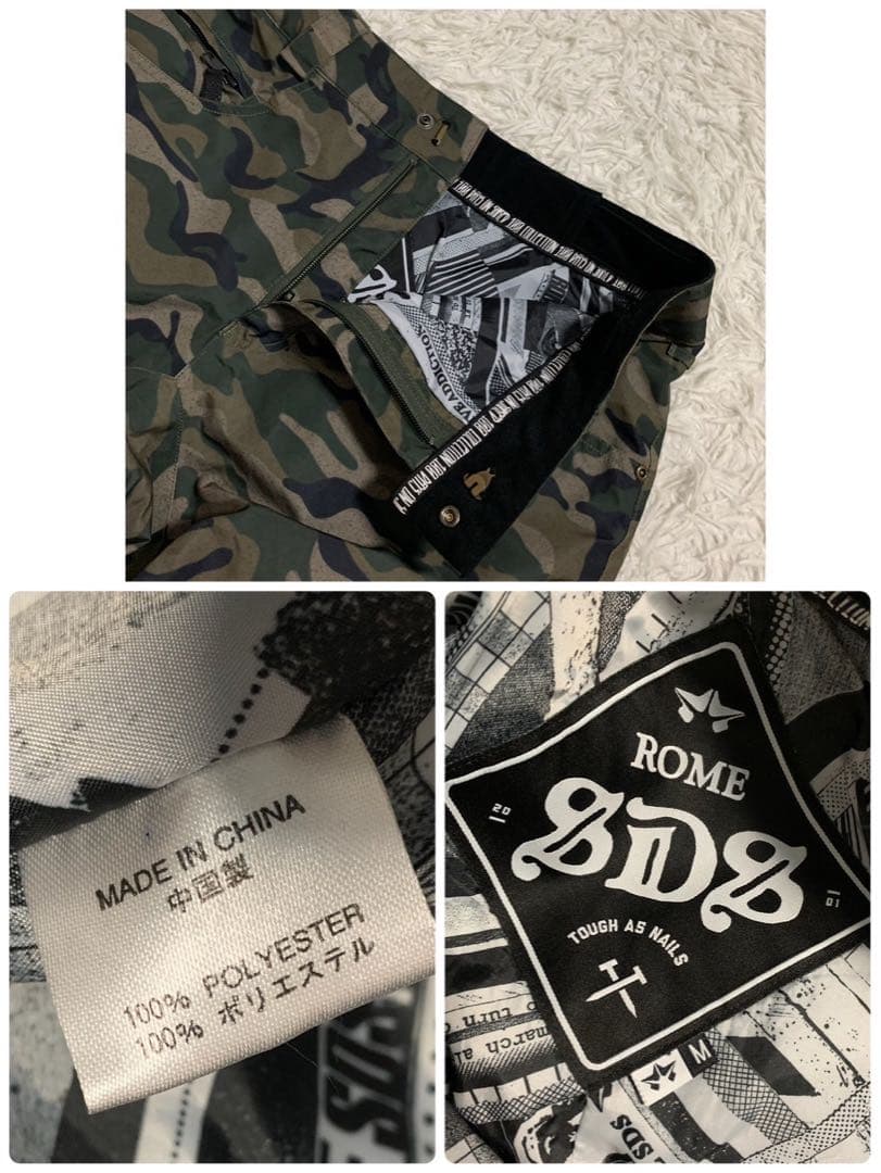 ROME SDS ローム スキー　スノボパンツ　スポーツウエア　迷彩　M