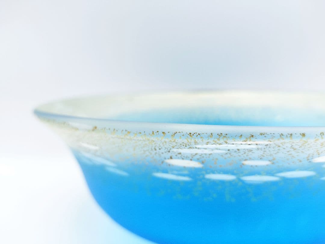 ★サインあり★黒木国昭 金彩象嵌 深皿 大皿（切子 江戸切子 薩摩切子）