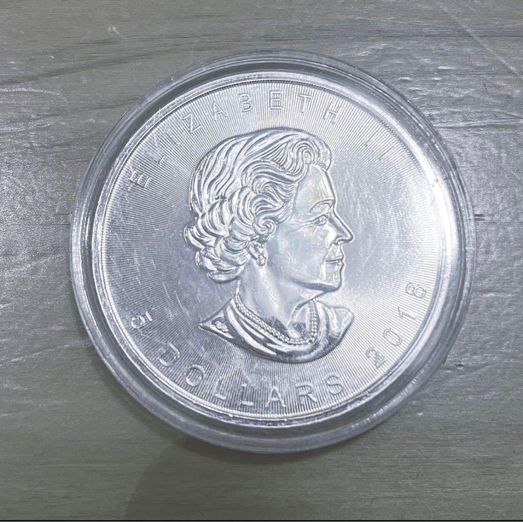 カナダ メイプルリーフ　エリザベス女1オンス 純銀99.99% 2018年