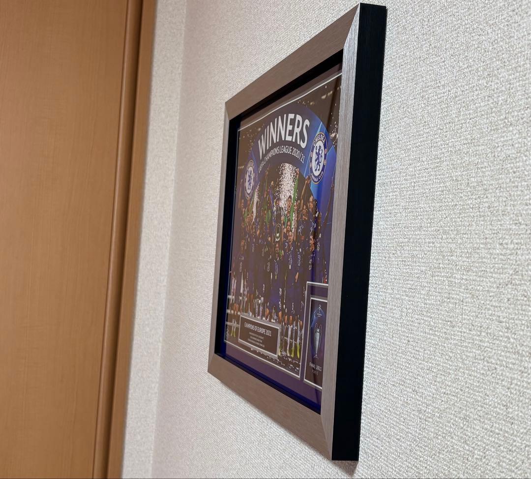 チェルシー 2020-2021 CL優勝記念 フォトフレーム トロフィーリフト