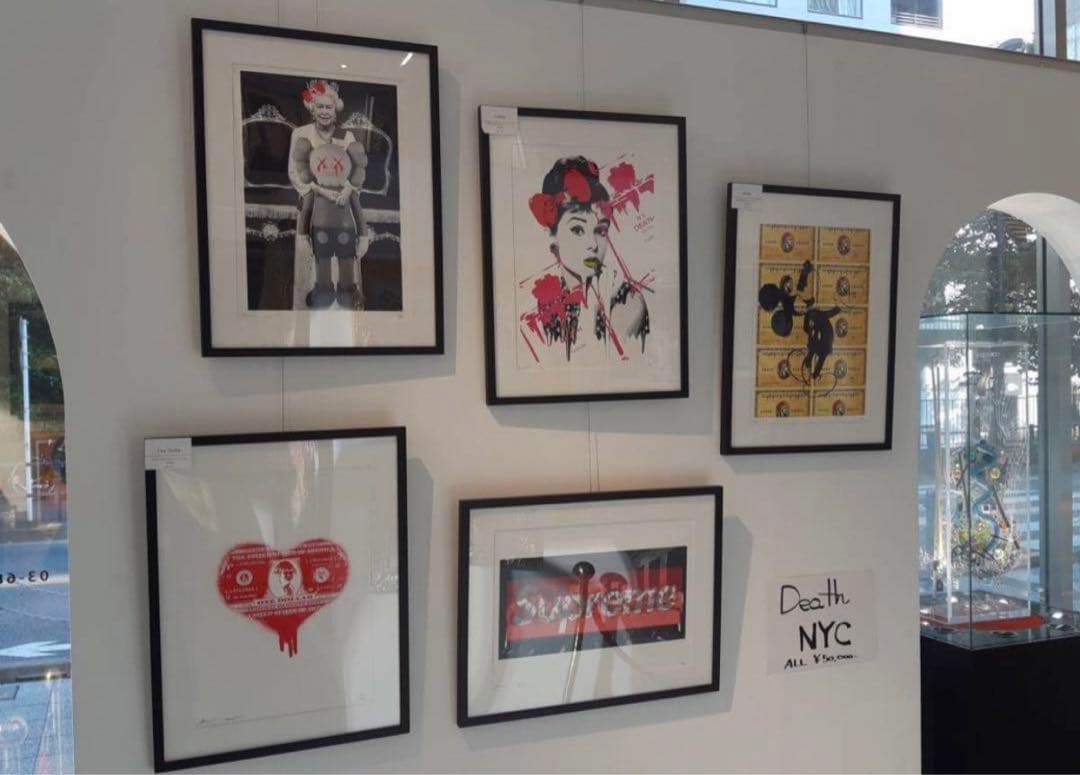額装込　今半額！世界限定100点　DEATH NYCポップアート キースヘリング