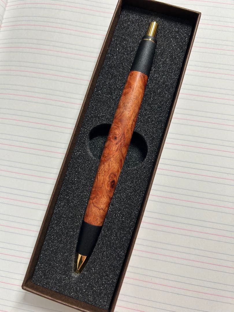 本花梨瘤 シャーペン 0.5 真鍮 木製 ボナンペン
