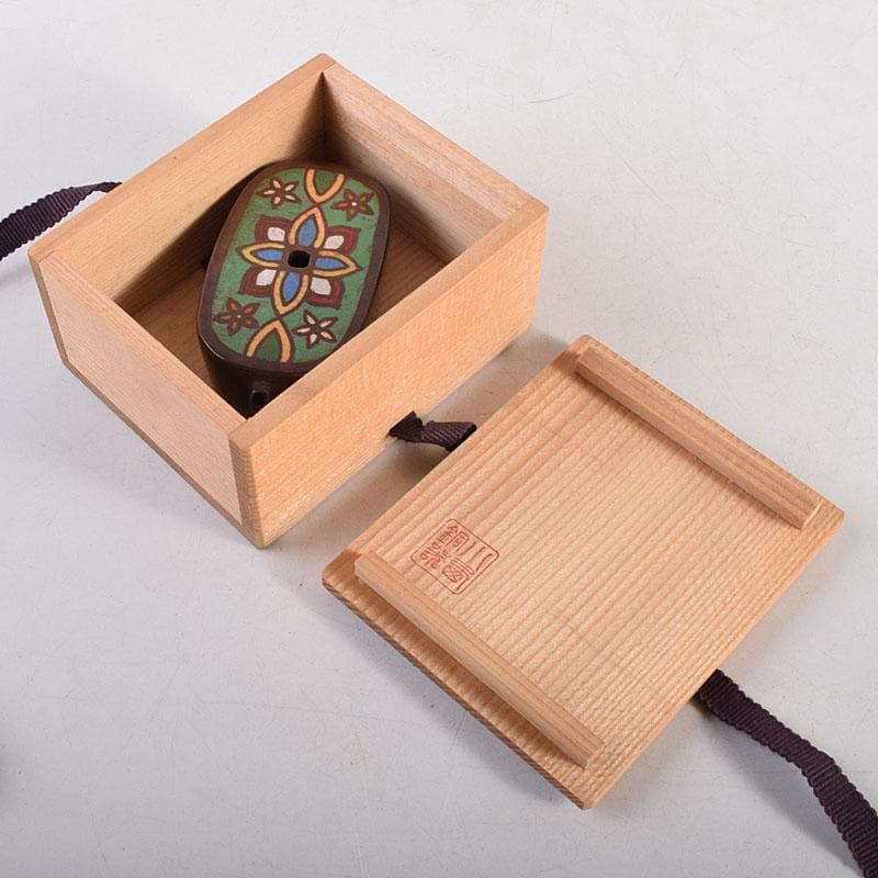 書道具　銅器七宝　水滴　共箱　V　8289