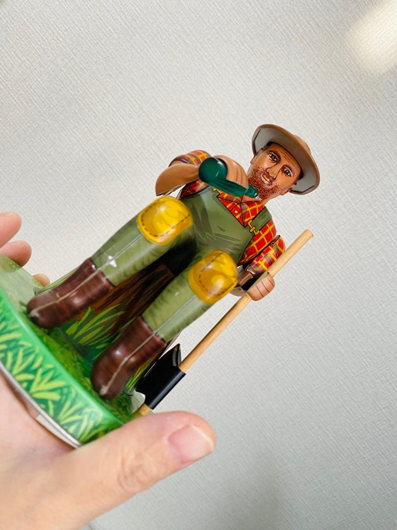 【1月末まで!】【外箱付き】酒のみ木こりTIN CLUB 昭和 電動ブリキ人形