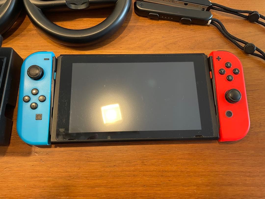 Nintendo Switch 本体 青/オレンジ + ハンドルコントローラー