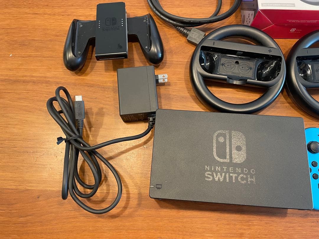 Nintendo Switch 本体 青/オレンジ + ハンドルコントローラー