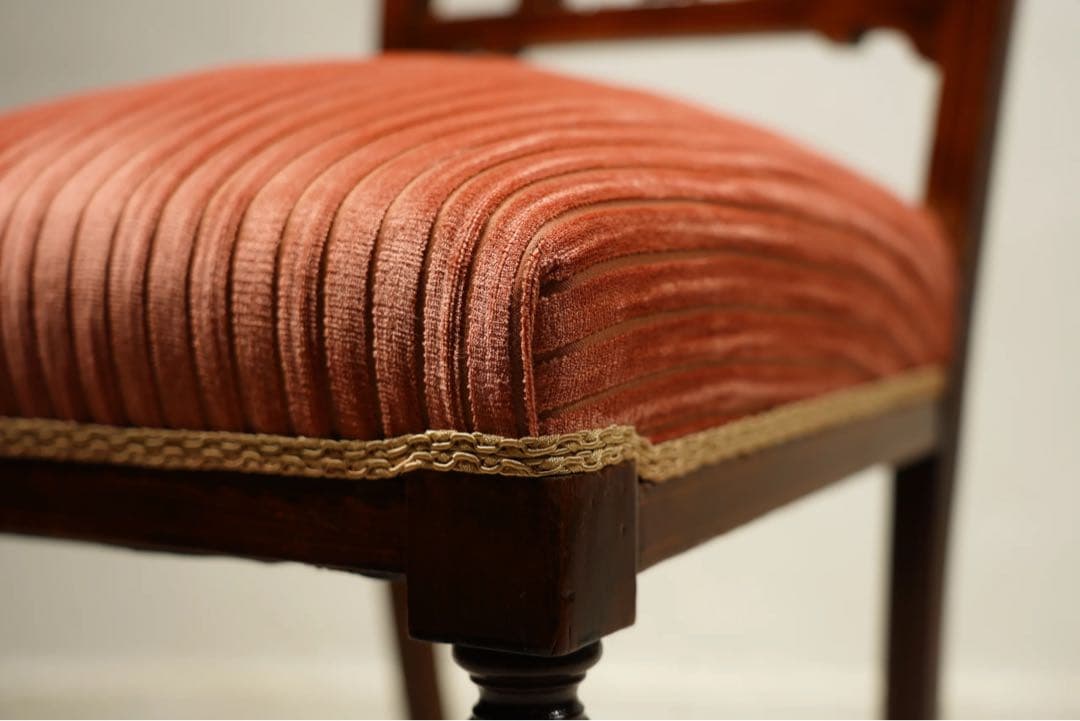 ルイ16世様式　サロンチェア　椅子　象嵌　インレイ　フランス　アンティーク