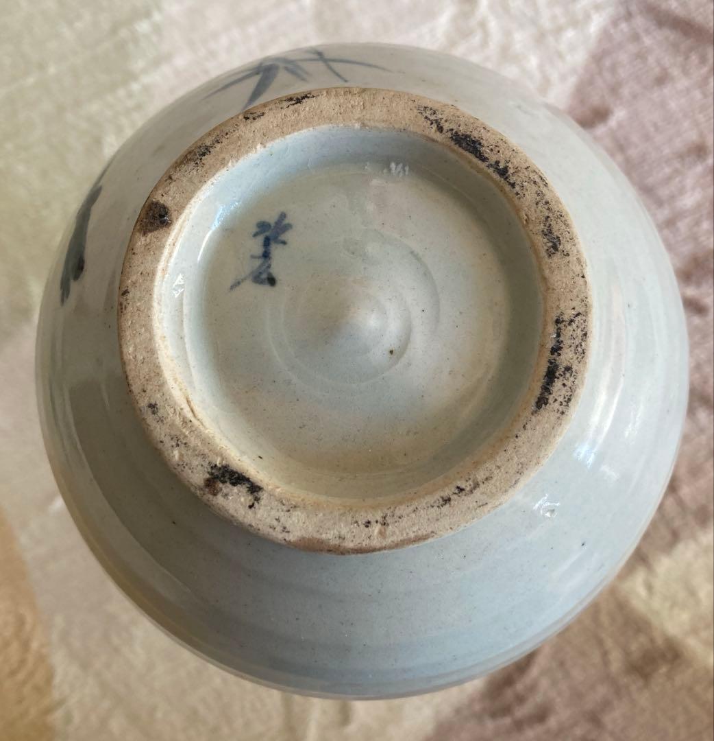 白磁壺　陶磁器　骨董　アンティーク　韓国