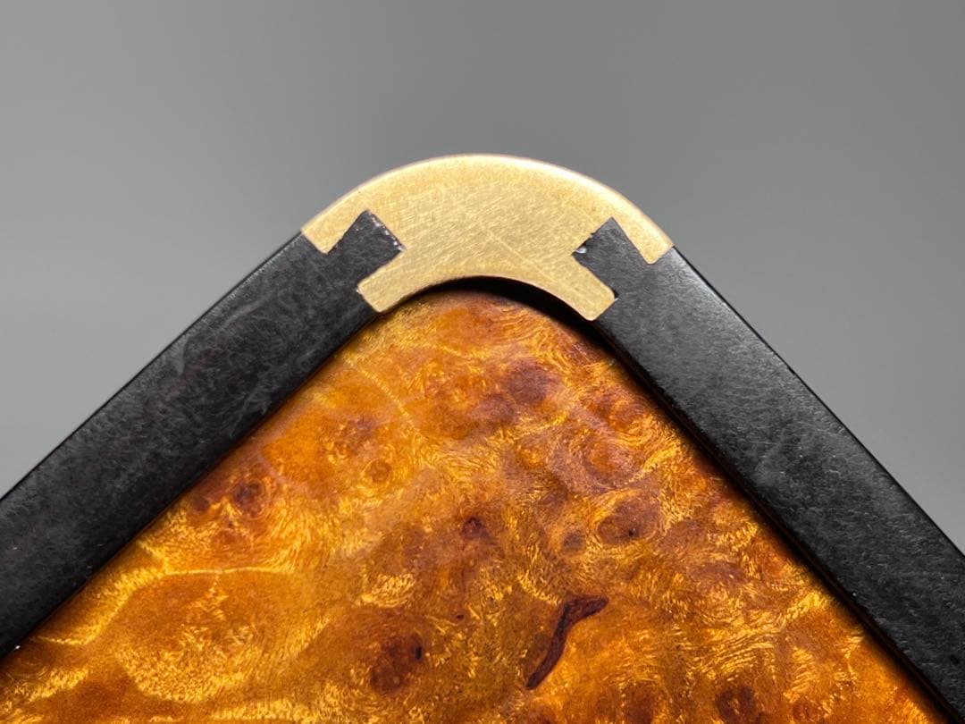 美品　お盆　木製　玉杢　唐木　瘤　茶道具　煎茶盆　黑檀　長方形　角盆　置物