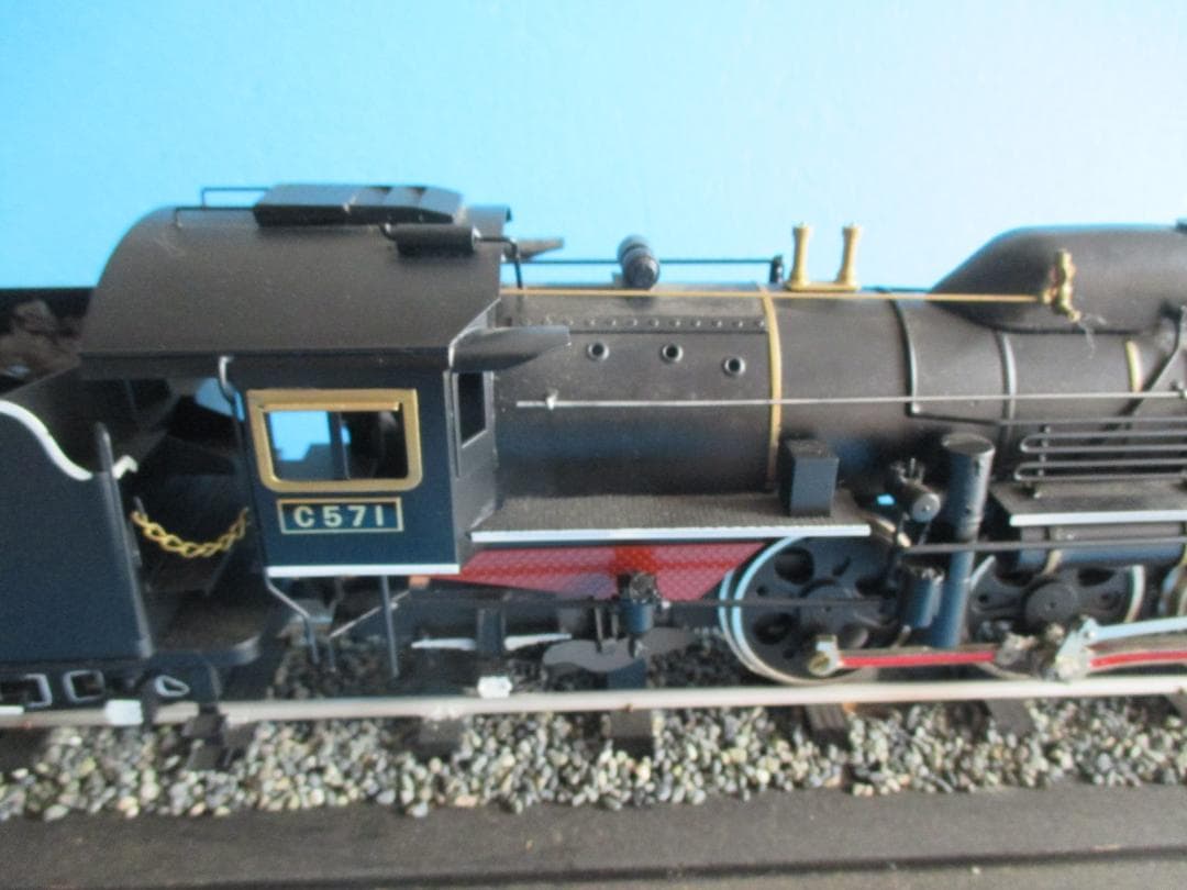 大型鉄道模型◎C571 1/30 蒸気機関車SL◎駆動式約77cm天皇陛下車輌