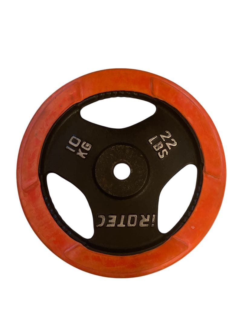 iROTEC 10kg ラバーダンベルプレート ２枚