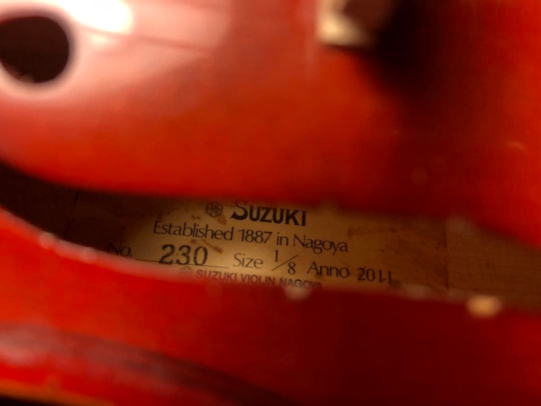【駒&魂柱調整済】Suzuki分数バイオリンNo230 1/8 2011