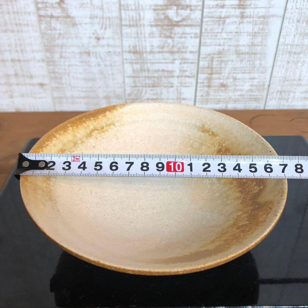 〈未使用〉大ぶりの平茶碗　失透　流し釉　たち吉　茶碗　抹茶碗　茶道具