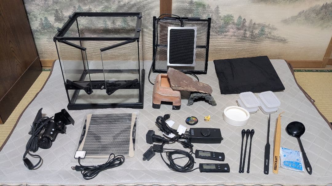 EXO TERRA（エキゾテラ）グラステラリウム3030含む レオパ飼育セット