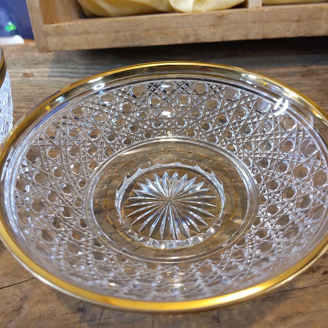 須田秀石⑥　茶懐石用　クリスタル　　籠目文四ッ碗　五客セット＋（蓋のみ1つ）