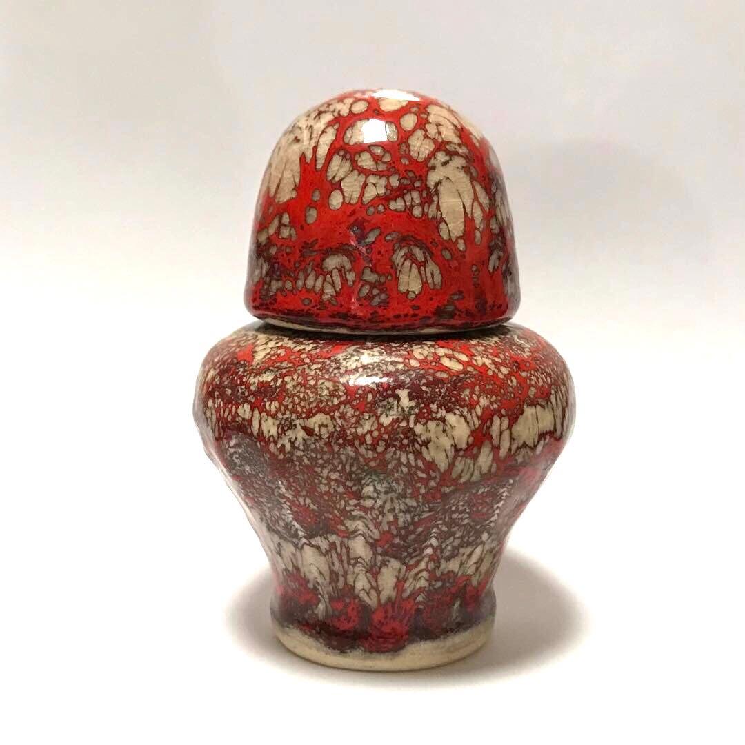 はる　　　　　　　　　　　　　　焼き物 香合 壺 みのやま 箕面焼 箕山