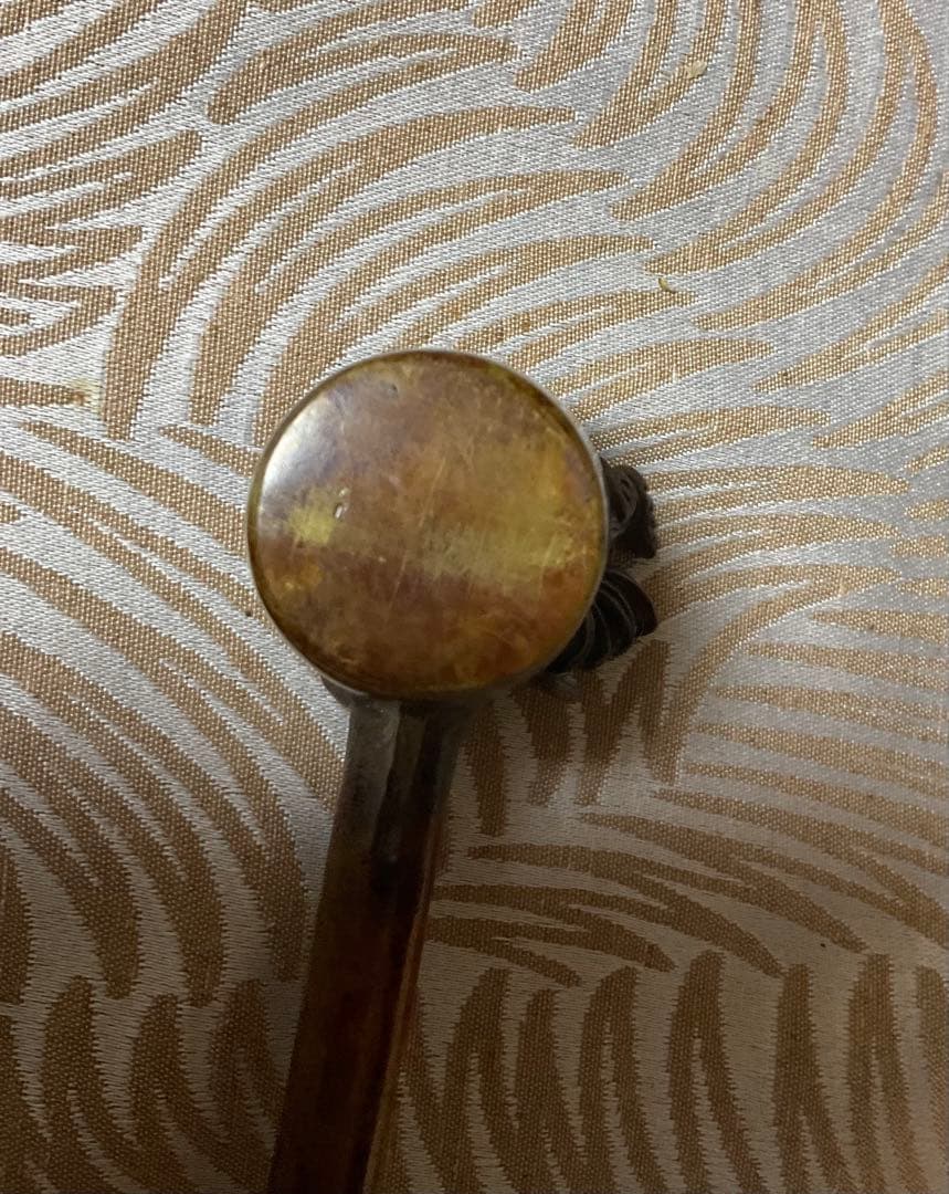 鶏の彫刻付き矢立