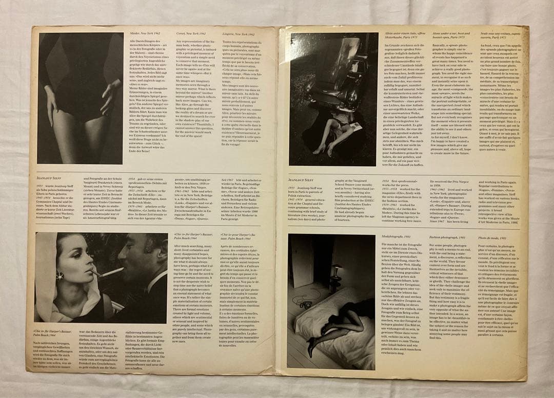 JEANLOUP SIEFF POSTERBOOK 1989年 5枚入り