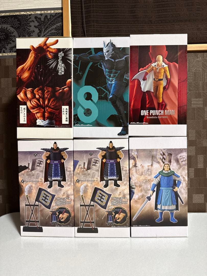 フィギュア　６点(キングダム　刃牙　ワンパンマン　怪獣8号)