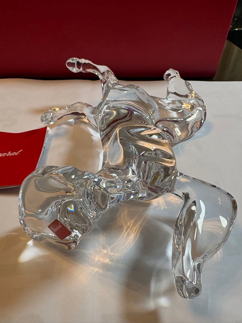 バカラ クリスタルガラス 馬の彫刻