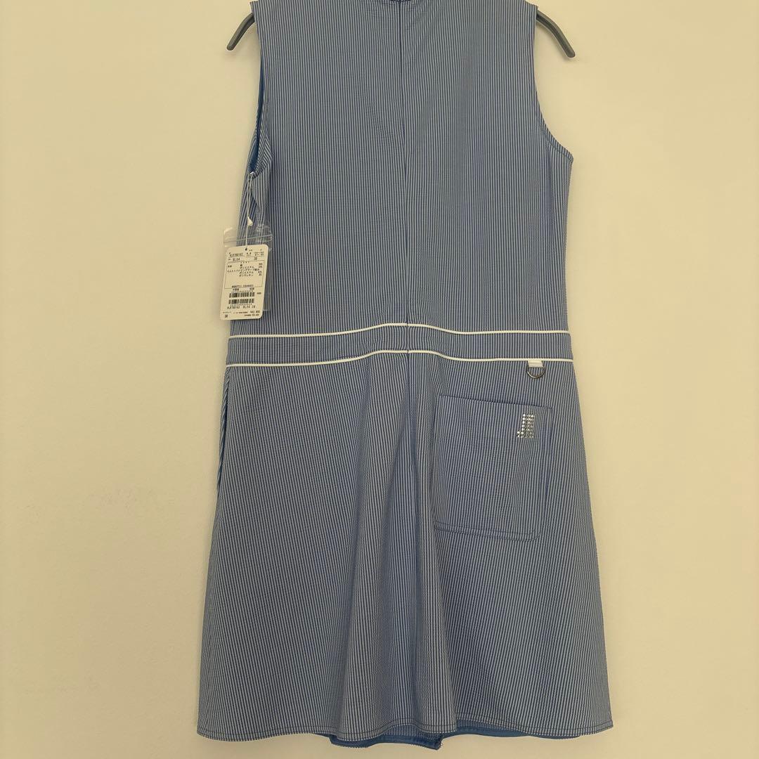新品未使用ランバンスポール　サラサラ生地の ブルーワンピース 38サイズ