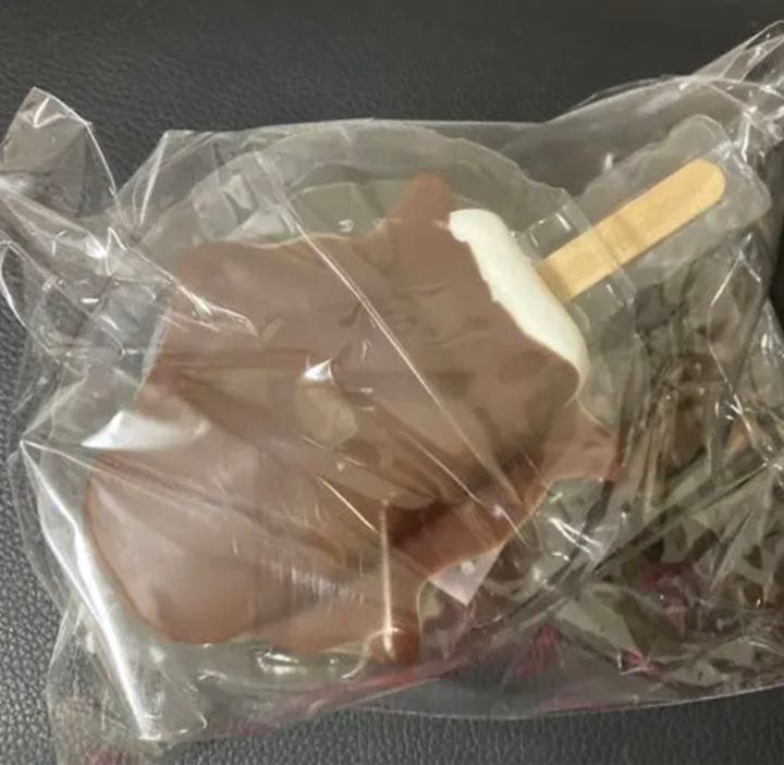 溶けたアイスのフタどめフィギュア　日清　カップヌードル