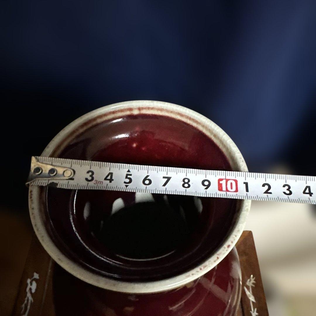 花瓶　中国花瓶　辰砂　中国美術　骨董品　景徳鎮　清時代