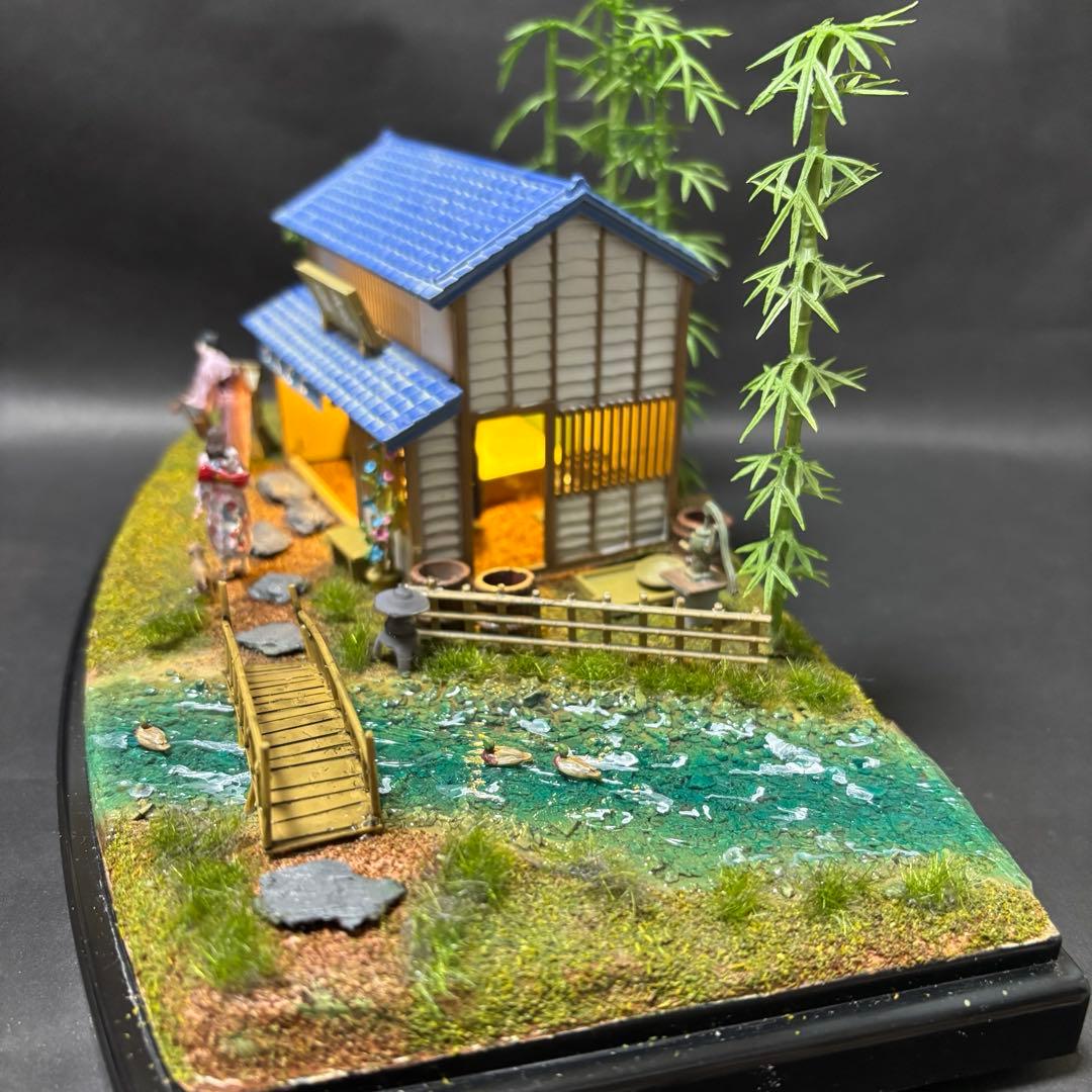マイクロエース　佃煮屋　風物詩　完成品　ジオラマ